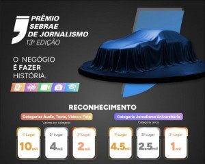 Prêmio Sebrae de Jornalismo terá premiação em dinheiro na etapa estadual em Goiás